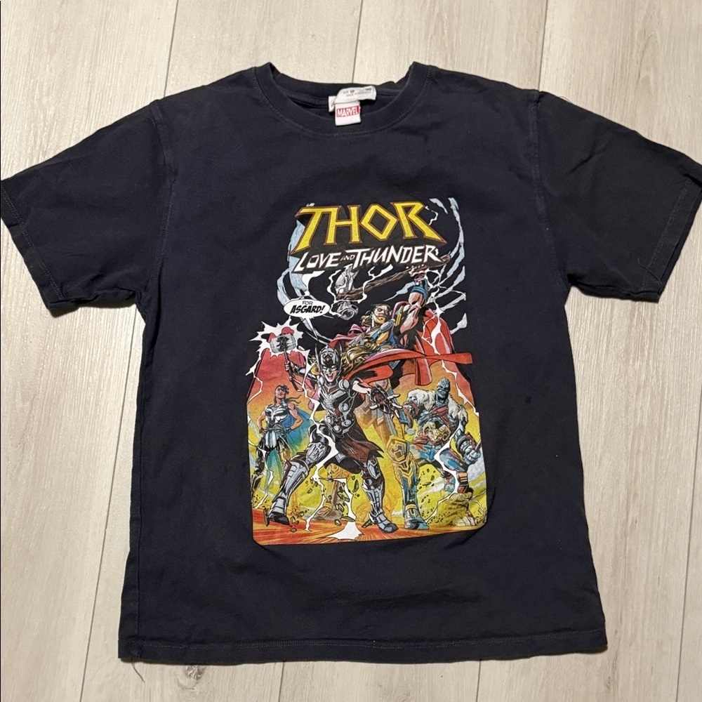 Kid’s Marvel Thor 'Love and Thunder' Graphic Kids T‑Shirt - Black size 10